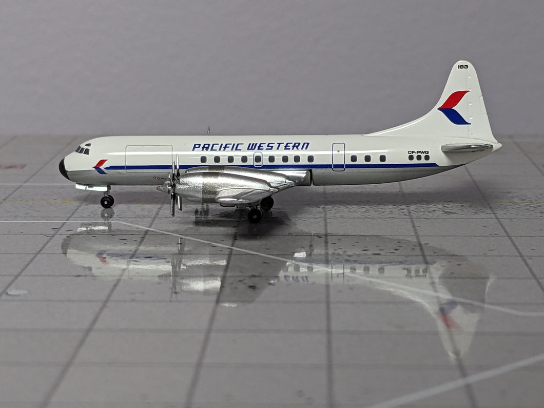 1:400 AEROCLASSICS PACIFIC WESTERN L-188 CF-PWG