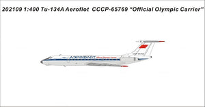 1:400 PANDA AEROFLOT TU-134 CCCP-65769 "OFFICIAL OLYMPIC CARRIER"