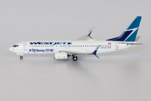 Load image into Gallery viewer, 1:400 NG WESTJET B737-800/w  C-GAWS &quot;#100 Boeing 737NG&quot; scimitars